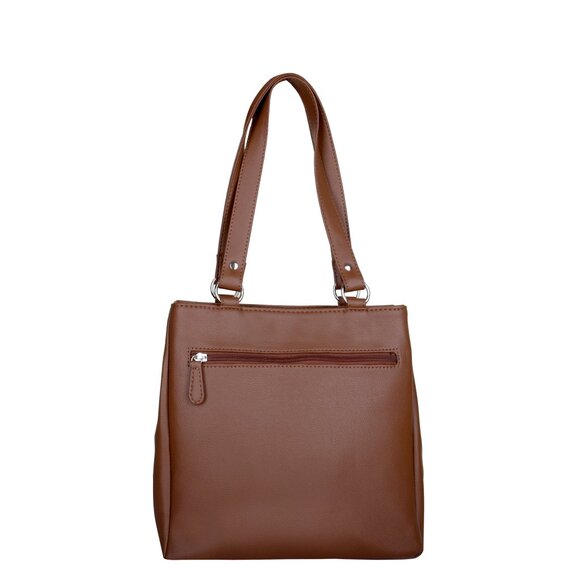 Printed Leather Shoulder Tote Bag for Women – Top Handle Handbag Purse Work - Picture 9 of 9